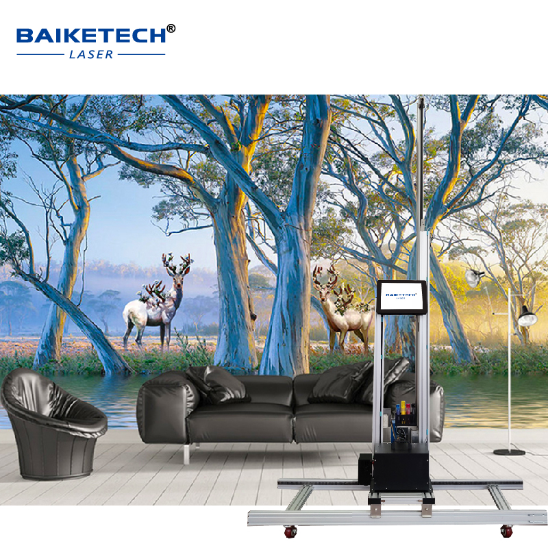 Hot sale AI 3D Vertical Wall Printer MYCK 4-Color UV Inkjet Wall Art Printing Machine Wide Format Picture Wall Painting System TH-UV12