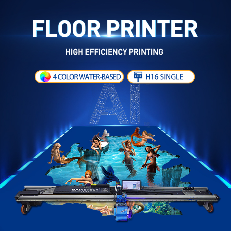 AI Intelligent Inkjet Ground Printer Portable Floor Painting Machine With MYCK 4 Color Water-based Ink Ground Art Spraying Machine TH-GW32F