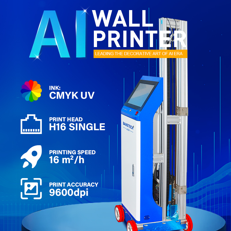 AI 3D Wall Mural Printer  High Resolution Wall Printing Machine CMYK 4 Color UV Ink Automatically Large image Painting Device TH-UV16