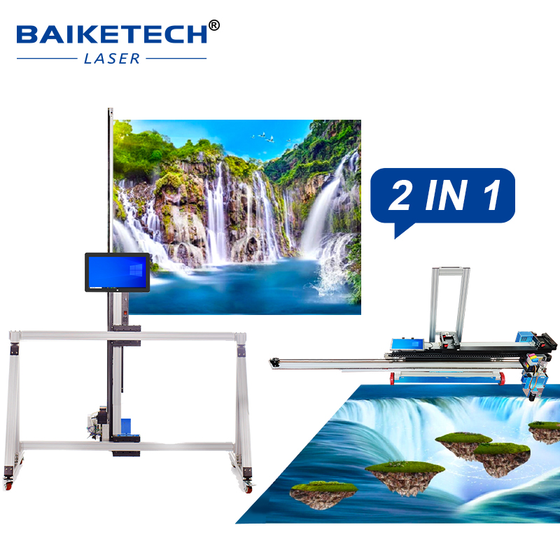 TH-UV32T【FOB】 Fast Speey 2-in-1 Wall and Floor Painting Machine with High-end Epson H16 Printhead