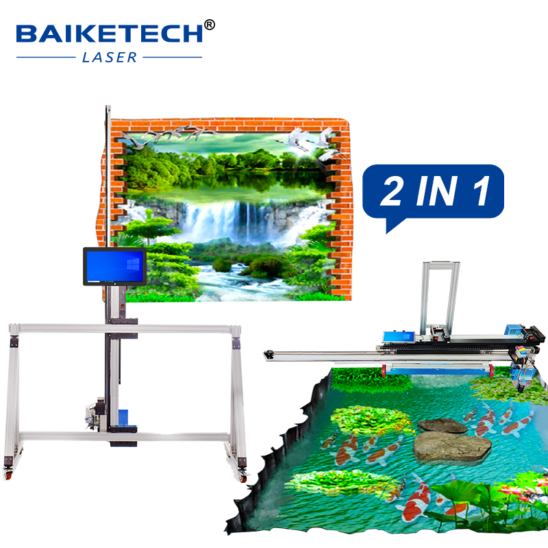 TH-GW128T【FOB】Dual Funtional 2-in-1 Wall and Floor Printing Machine with High Performance Printing