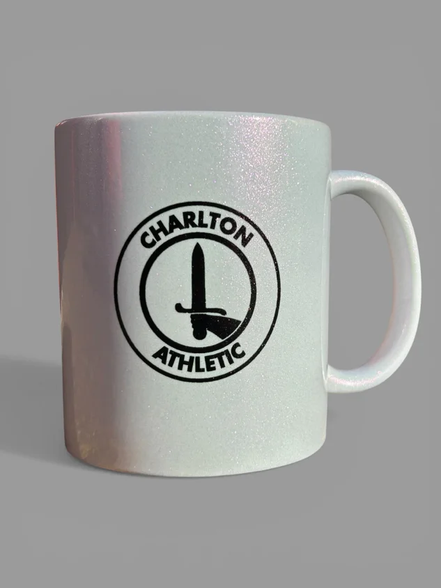 Logo White Glitter Mug 