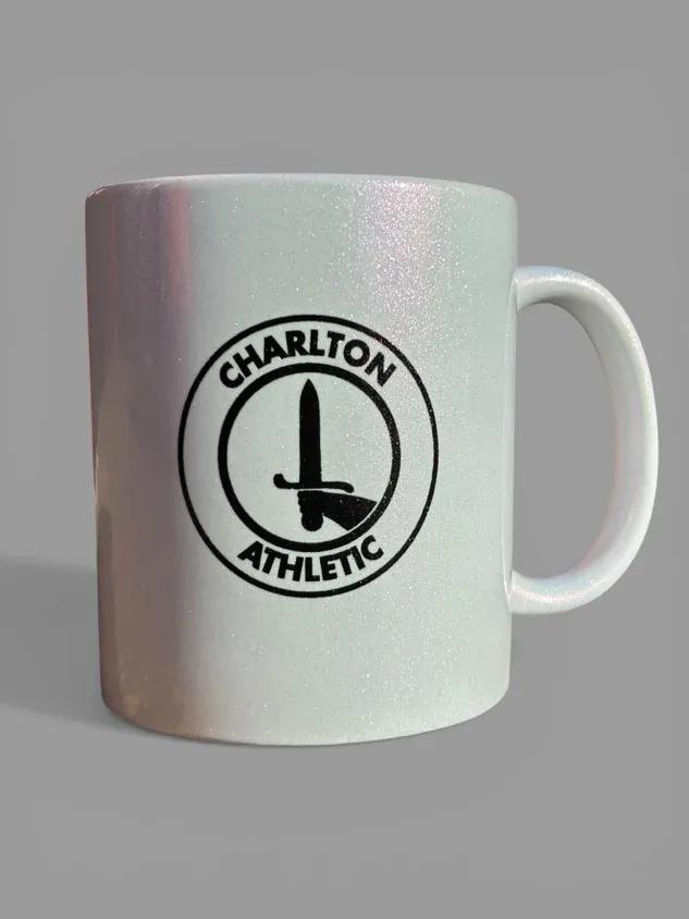 Logo White Glitter Mug 