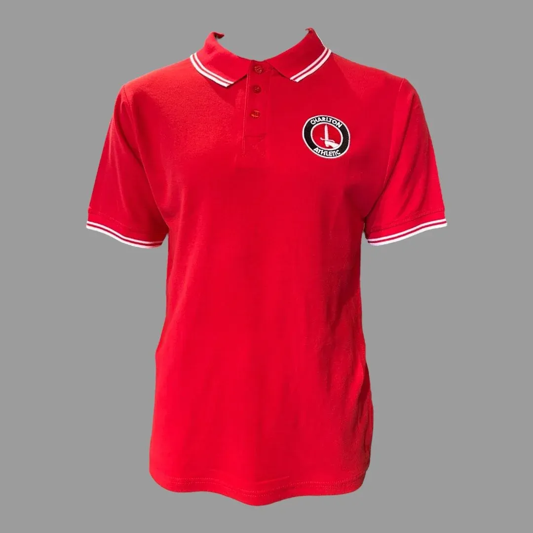 Tipped Polo Red/White 