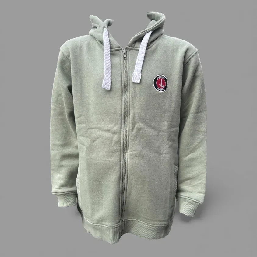 Essential Full Zip Fleece Hoodie Iceberg Green 