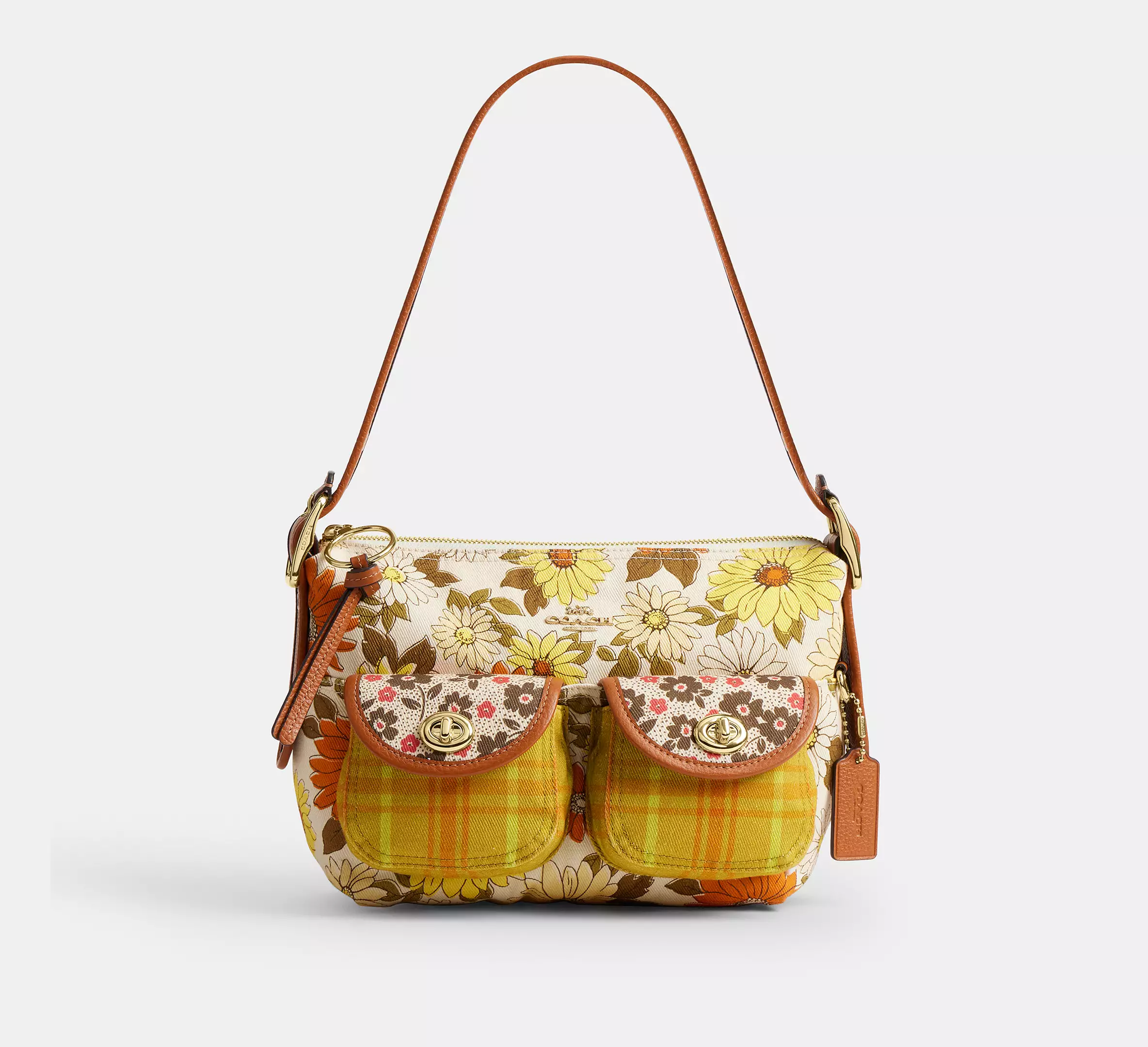 Cargo Shoulder Bag With Floral Print
