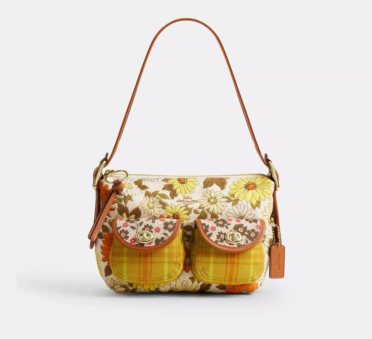 Cargo Shoulder Bag With Floral Print