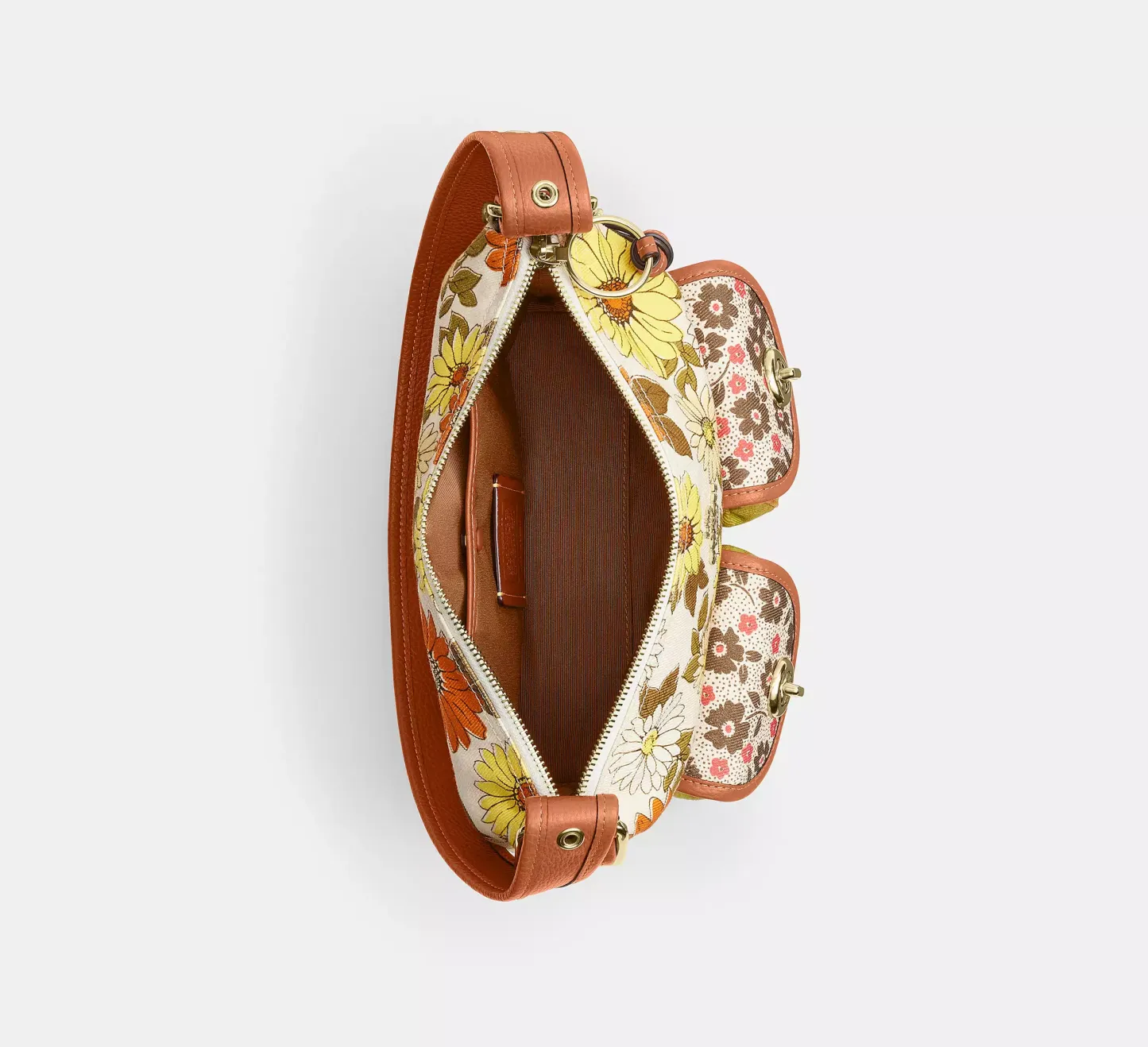Cargo Shoulder Bag With Floral Print