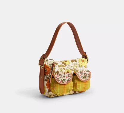 Cargo Shoulder Bag With Floral Print