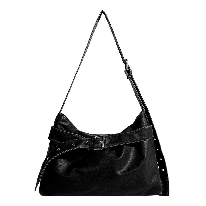 Soft Leather Tote Bag: Laid-back Style Shoulder & Crossbody Bag