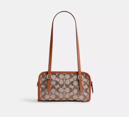 Swing Zip Bag 20 In Crystal Signature Jacquard
