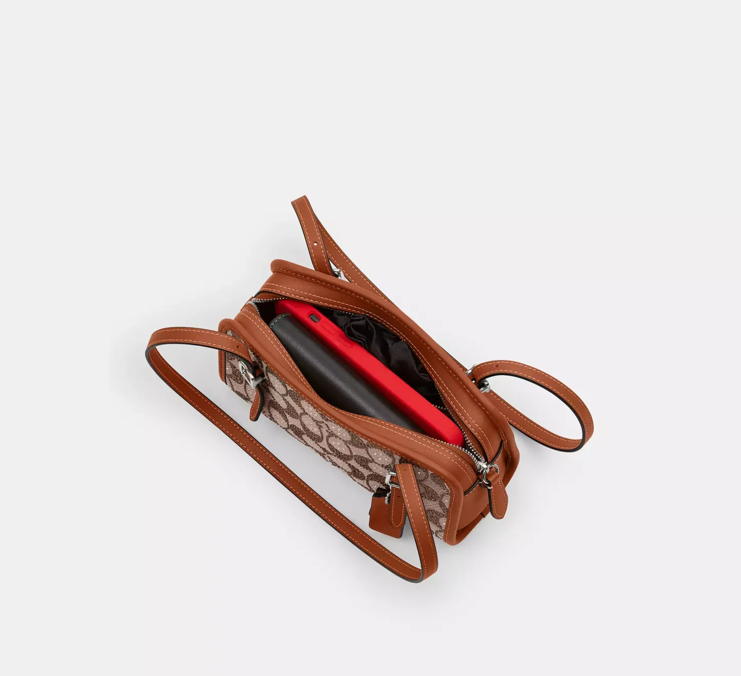 Swing Zip Bag 20 In Crystal Signature Jacquard