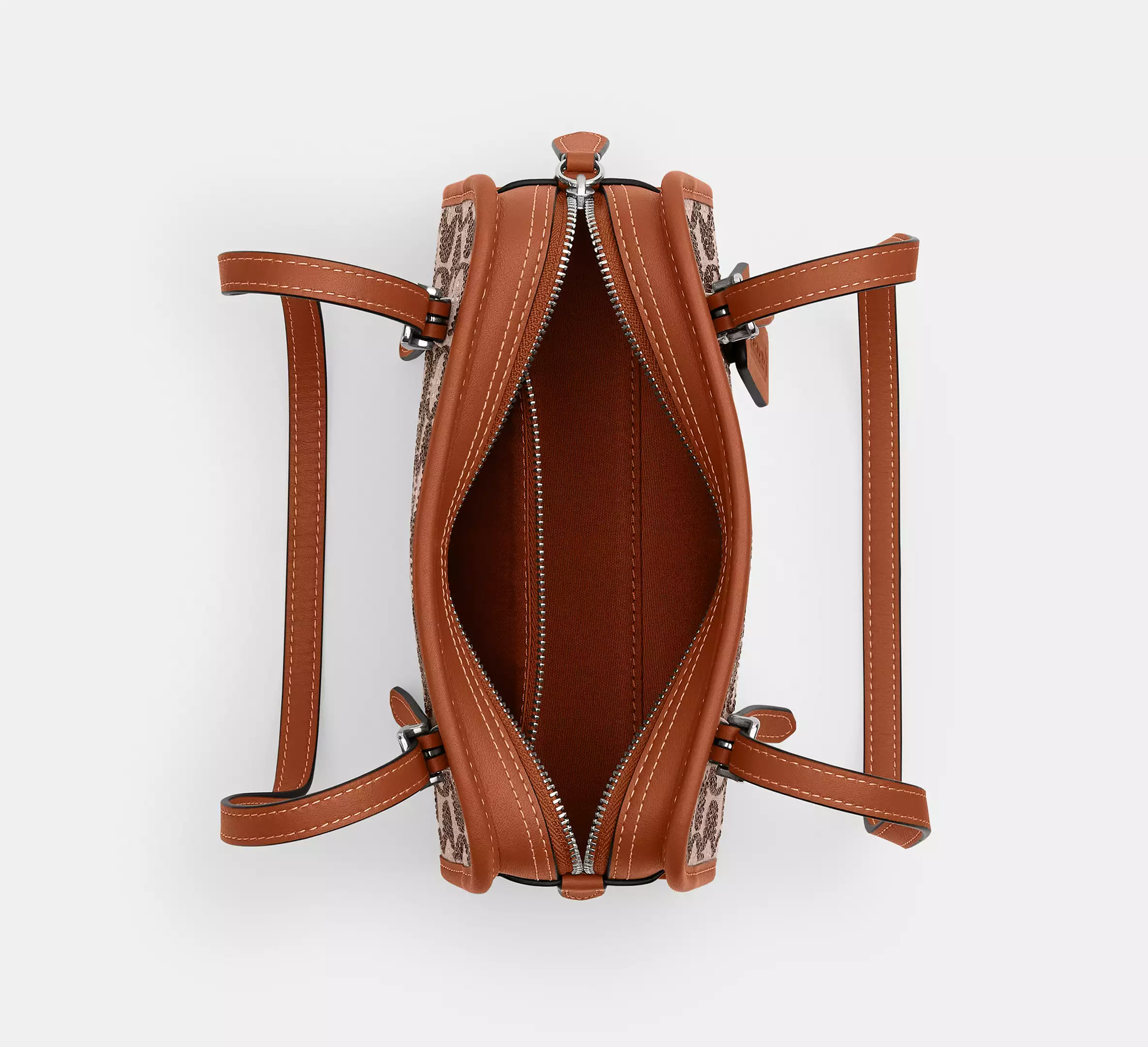 Swing Zip Bag 20 In Crystal Signature Jacquard