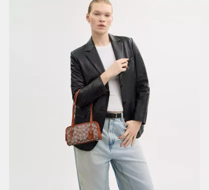 Swing Zip Bag 20 In Crystal Signature Jacquard