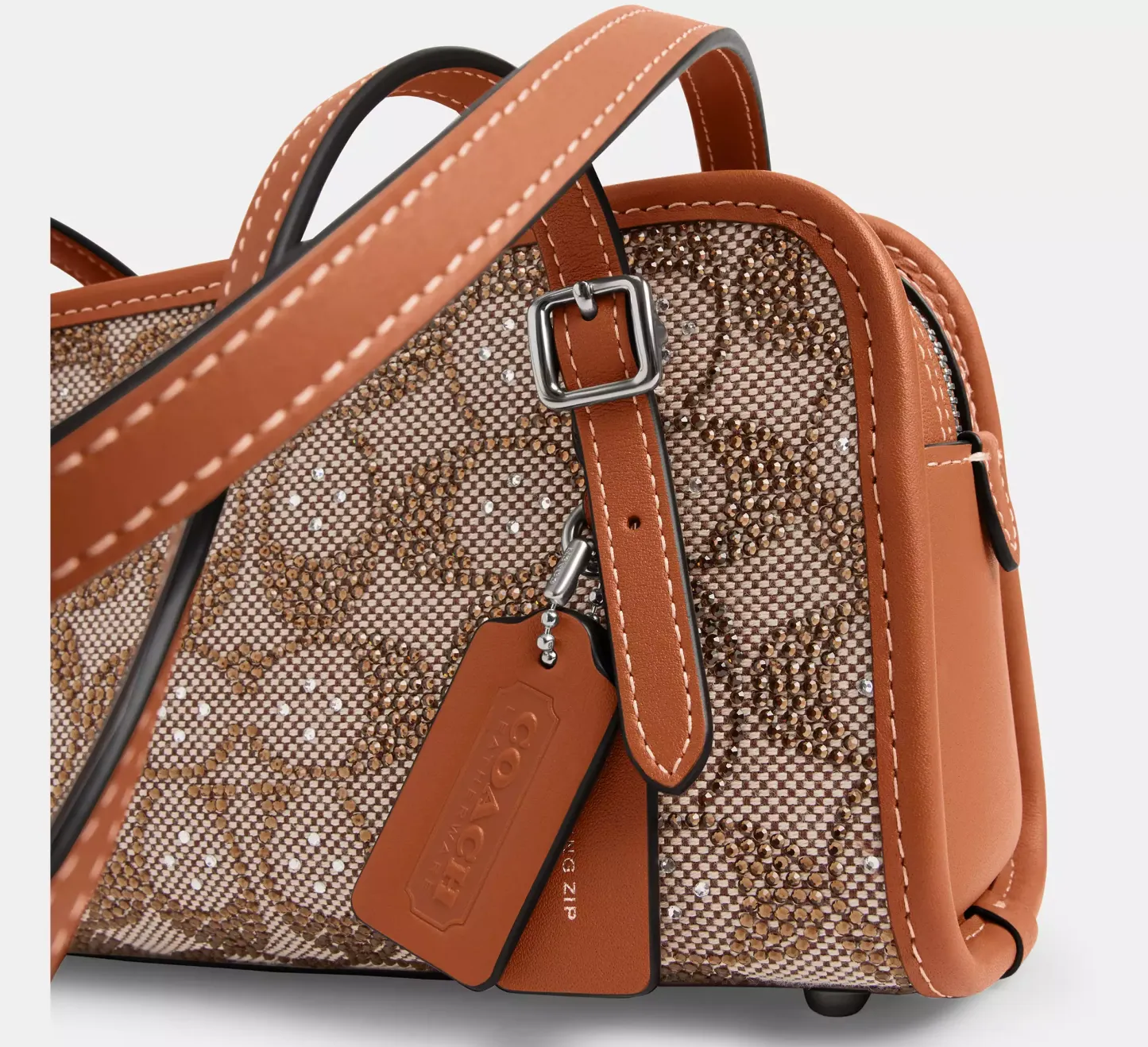 Swing Zip Bag 20 In Crystal Signature Jacquard