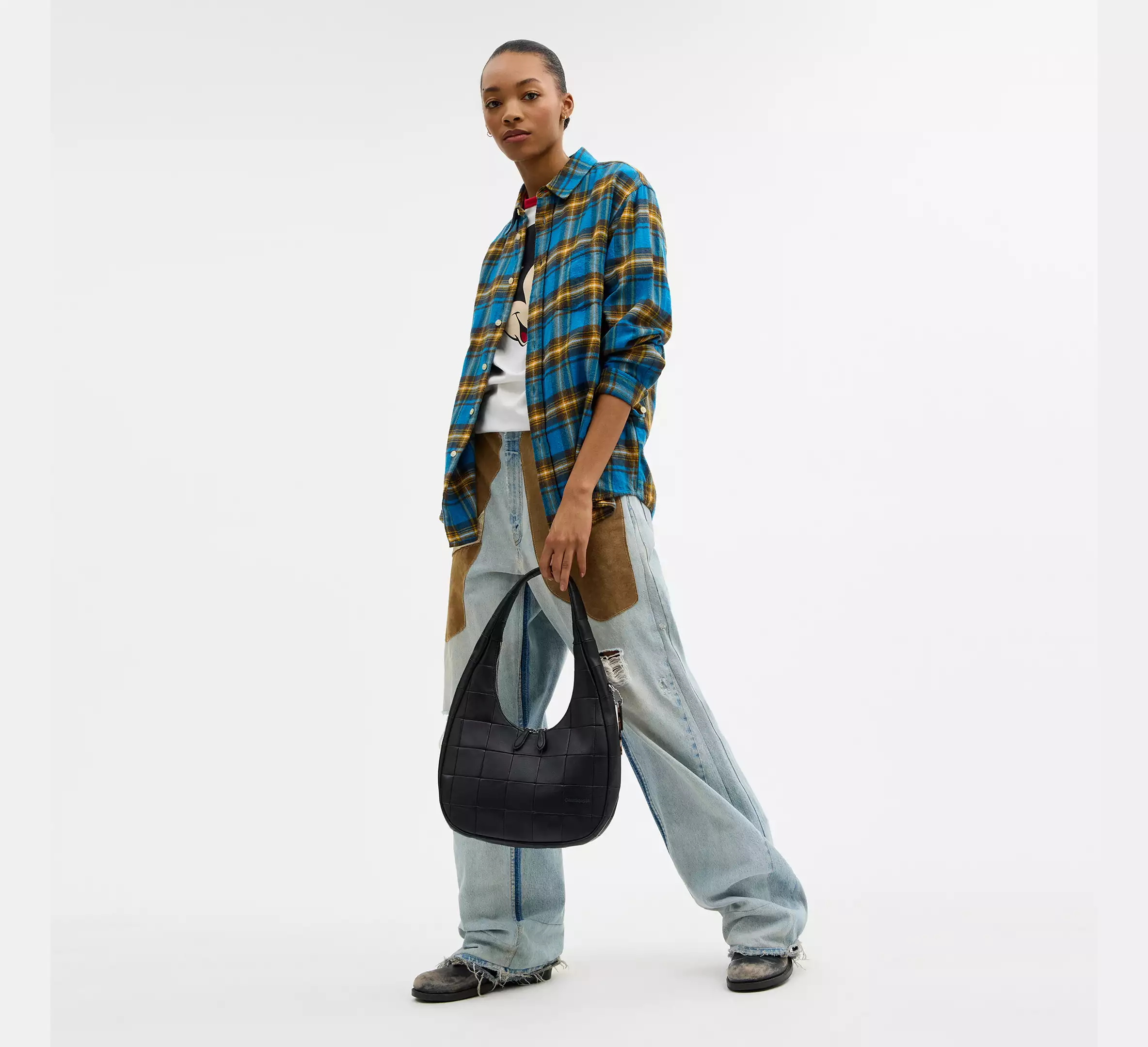 Alter/Ego Crescent Shoulder Bag In Upcrafted Leather