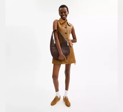 Alter/Ego Crescent Shoulder Bag In Upcrafted Leather