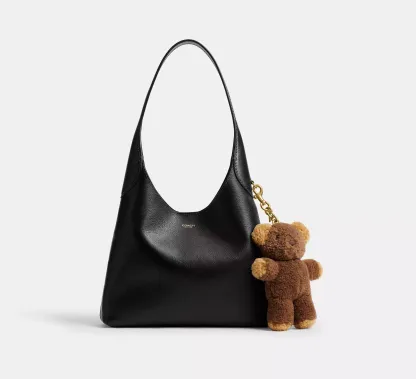 Teddy Bear Bag Charm In Shearling