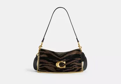 Tabby Shoulder Bag 26 With Beaded Tiger
