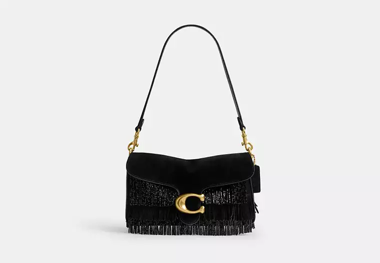 Tabby Shoulder Bag 26 With Crystal Beaded Fringe