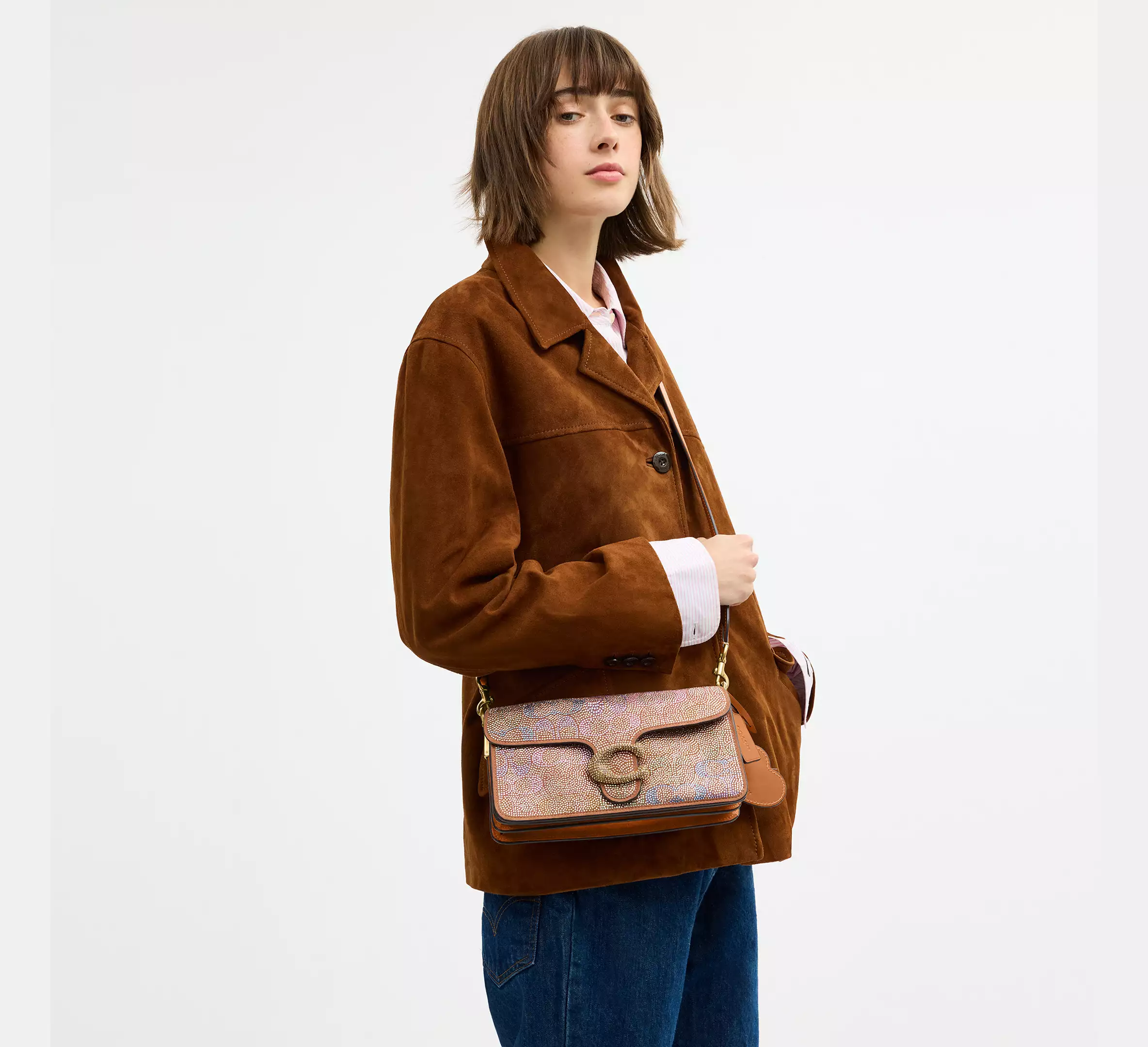 Tabby Shoulder Bag 26 In Crystal Signature