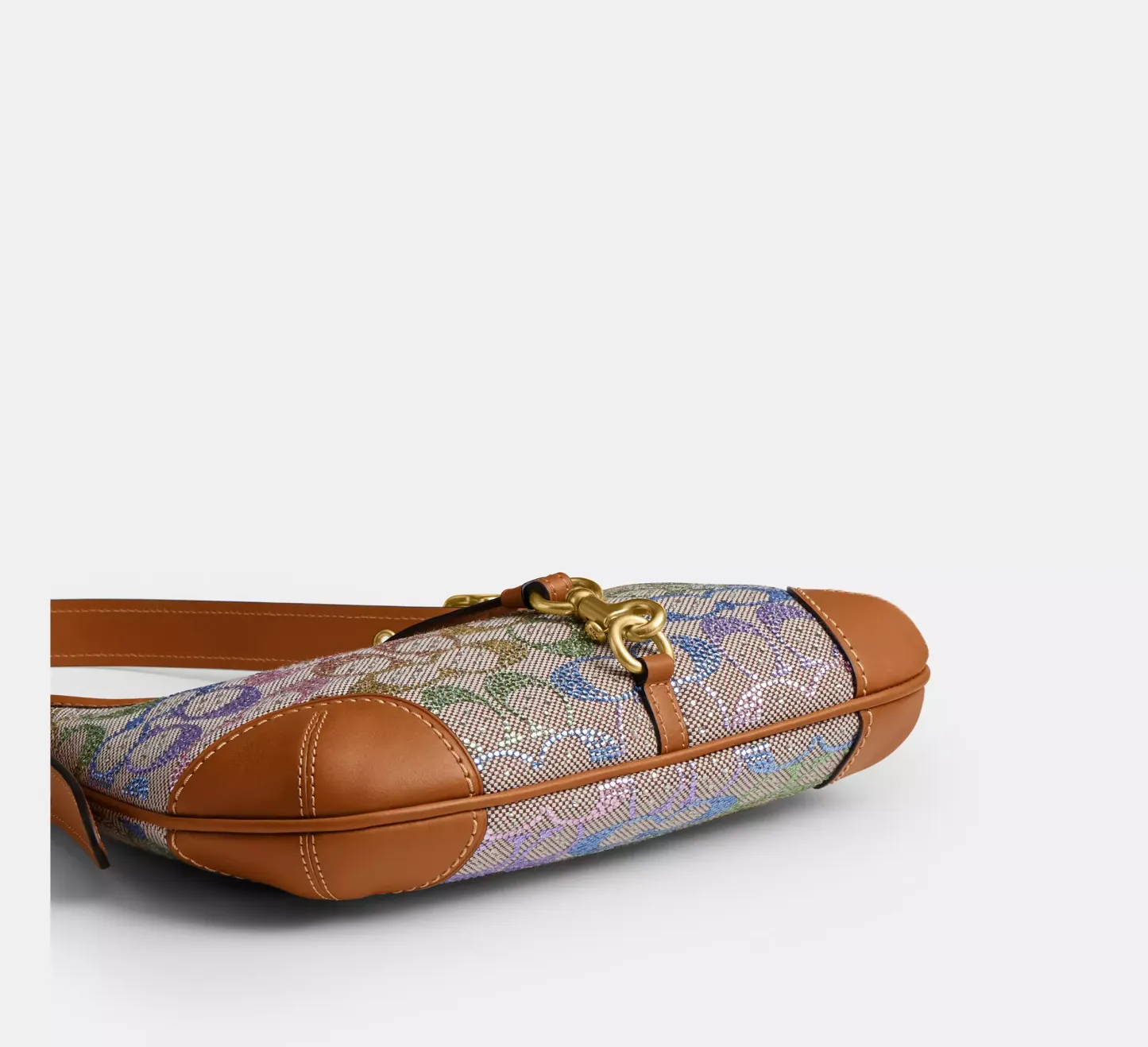 Hamptons Hobo Bag In Crystal Signature Jacquard