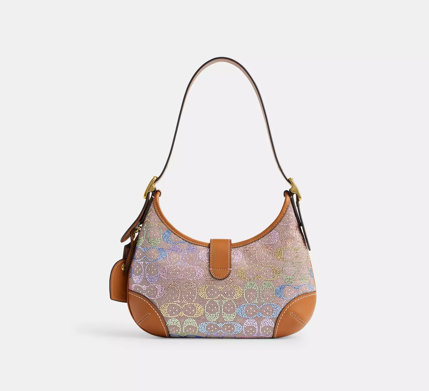 Hamptons Hobo Bag In Crystal Signature Jacquard