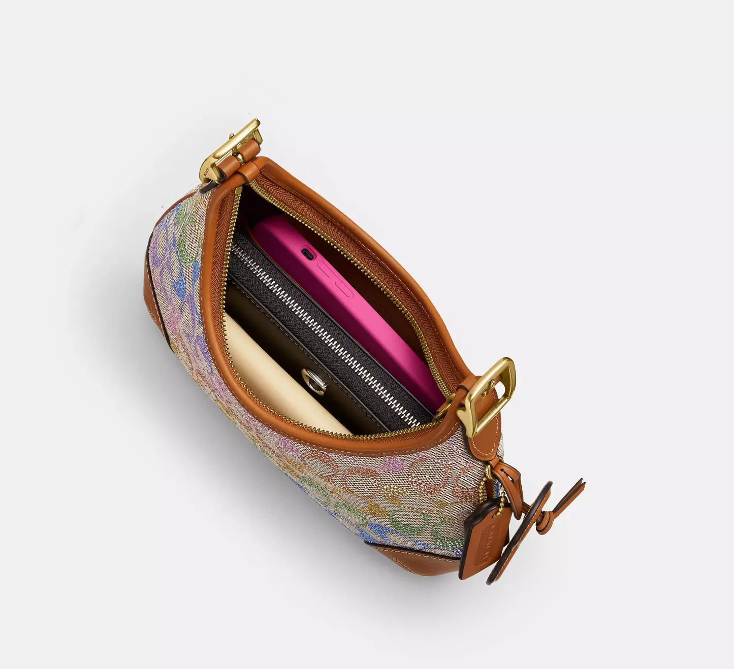 Hamptons Hobo Bag In Crystal Signature Jacquard