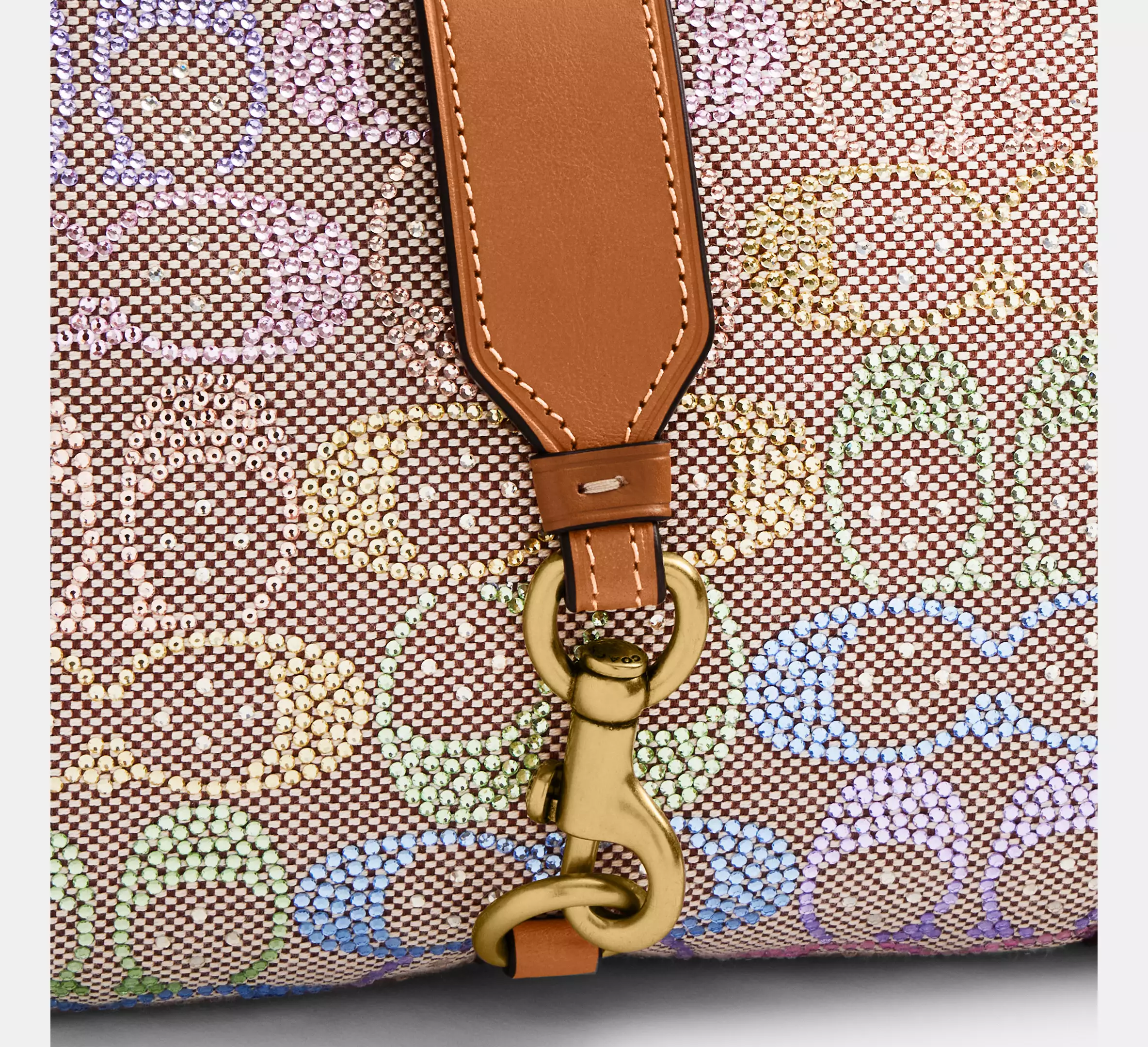 Hamptons Hobo Bag In Crystal Signature Jacquard