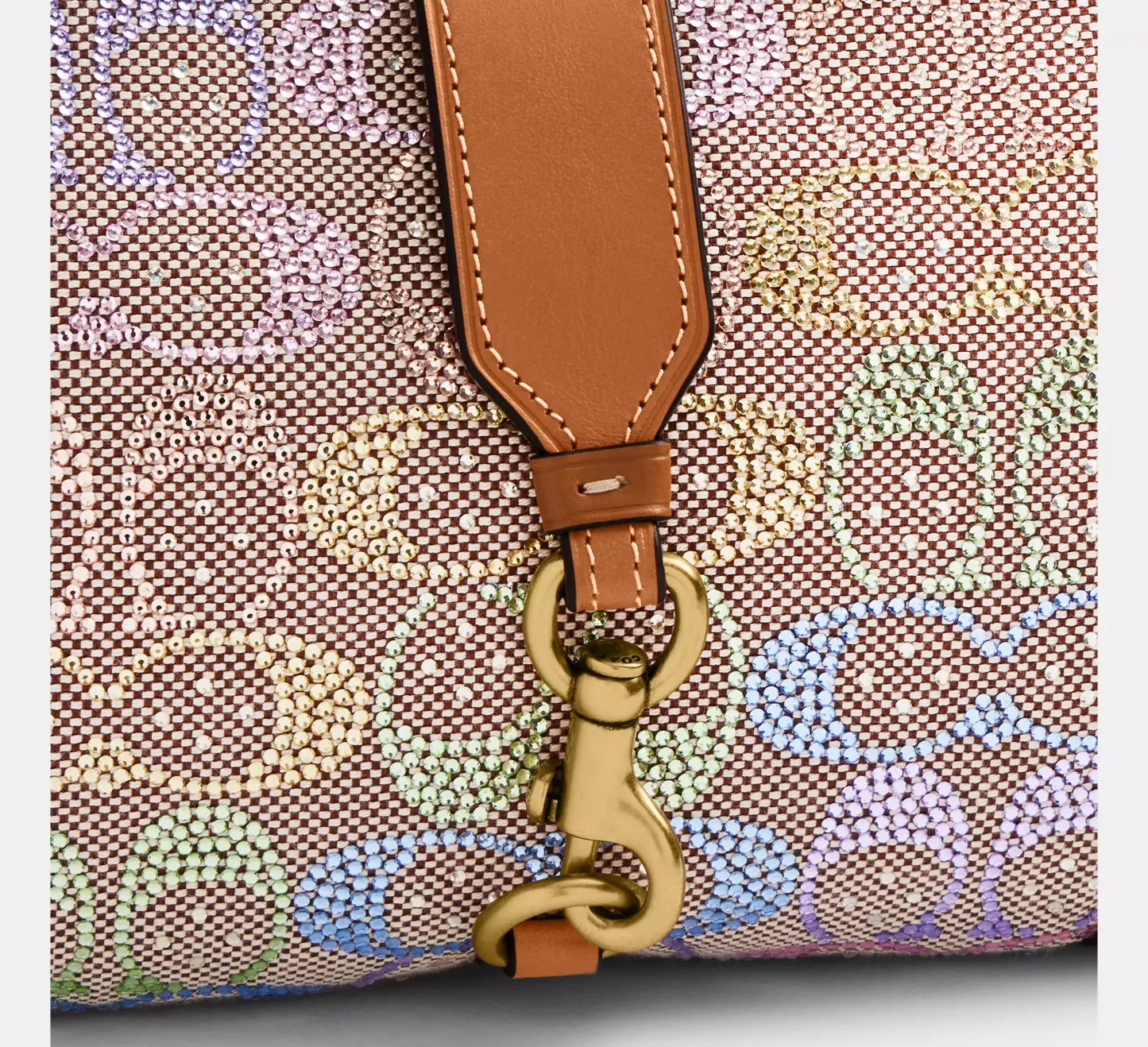 Hamptons Hobo Bag In Crystal Signature Jacquard