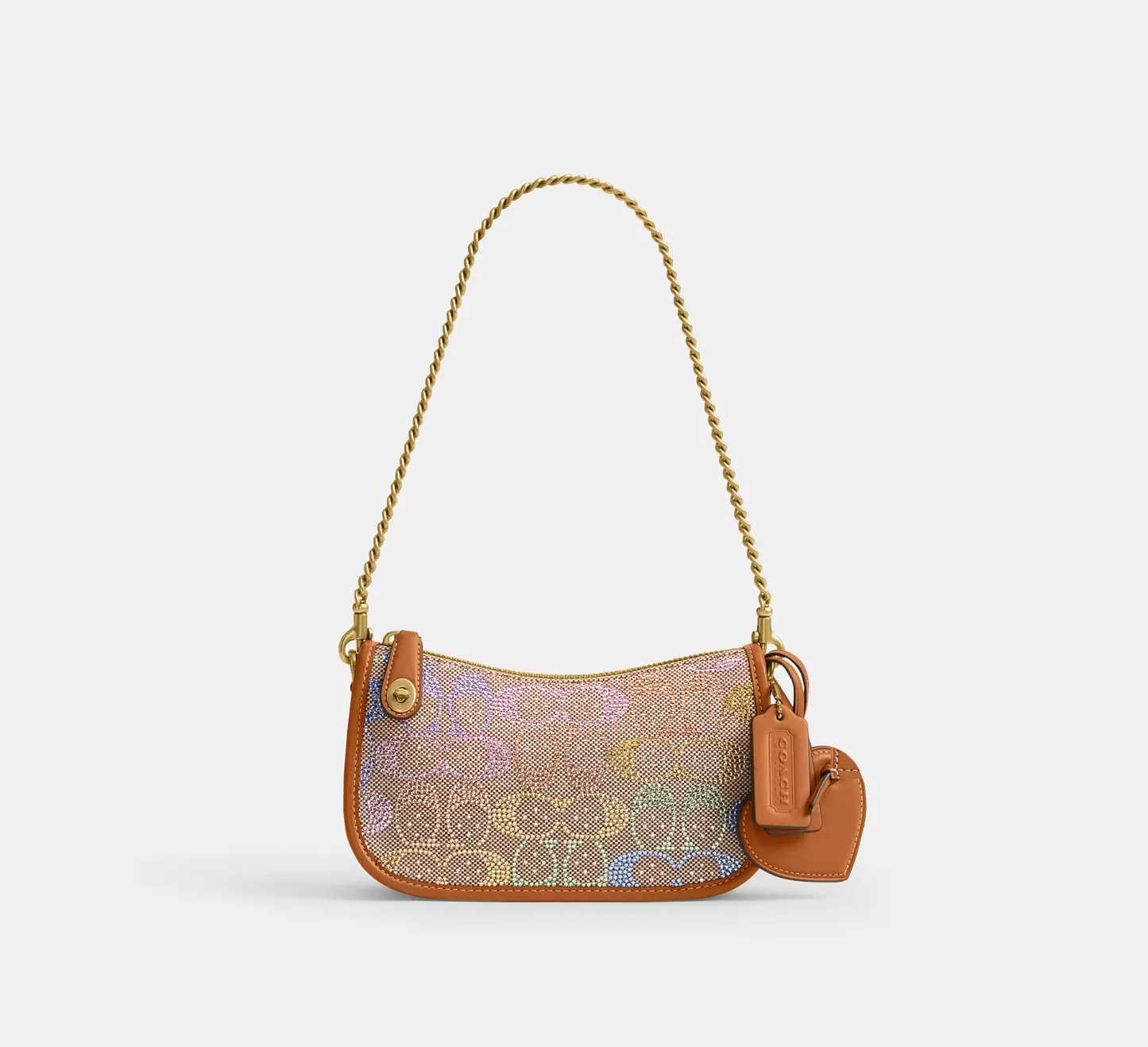Swinger Bag 20 With Chain In Crystal Signature Jacquard