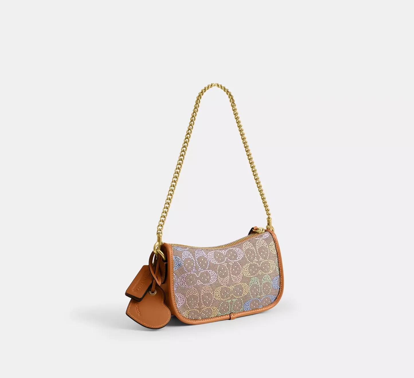 Swinger Bag 20 With Chain In Crystal Signature Jacquard