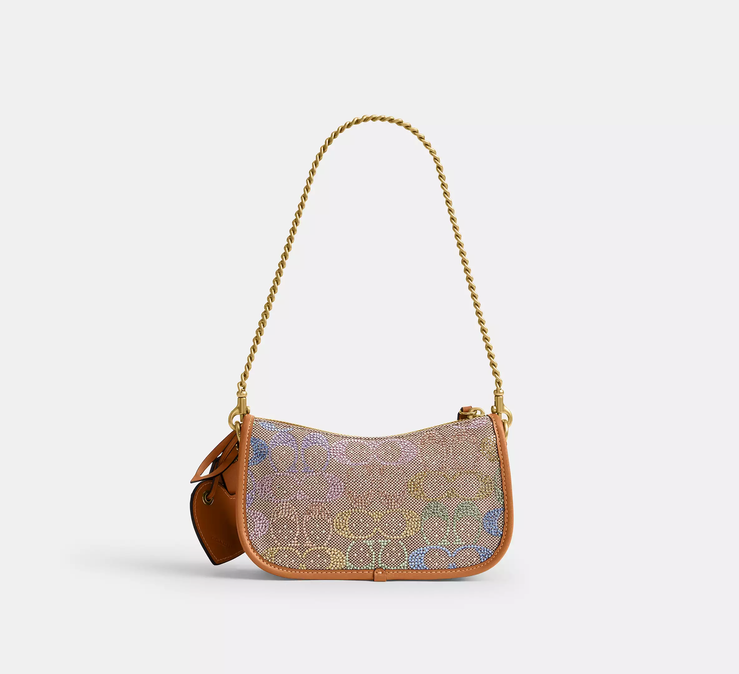 Swinger Bag 20 With Chain In Crystal Signature Jacquard