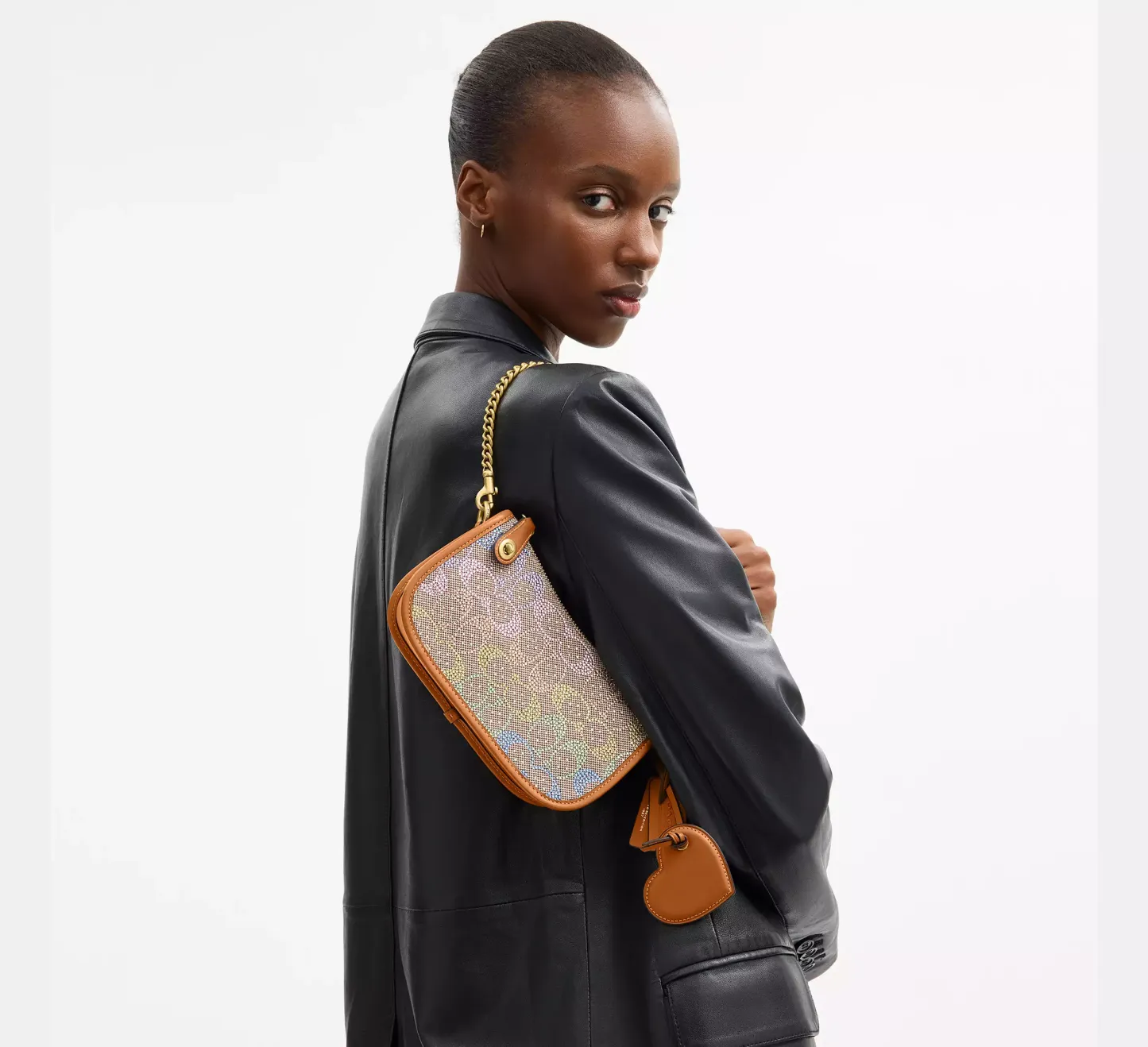 Swinger Bag 20 With Chain In Crystal Signature Jacquard