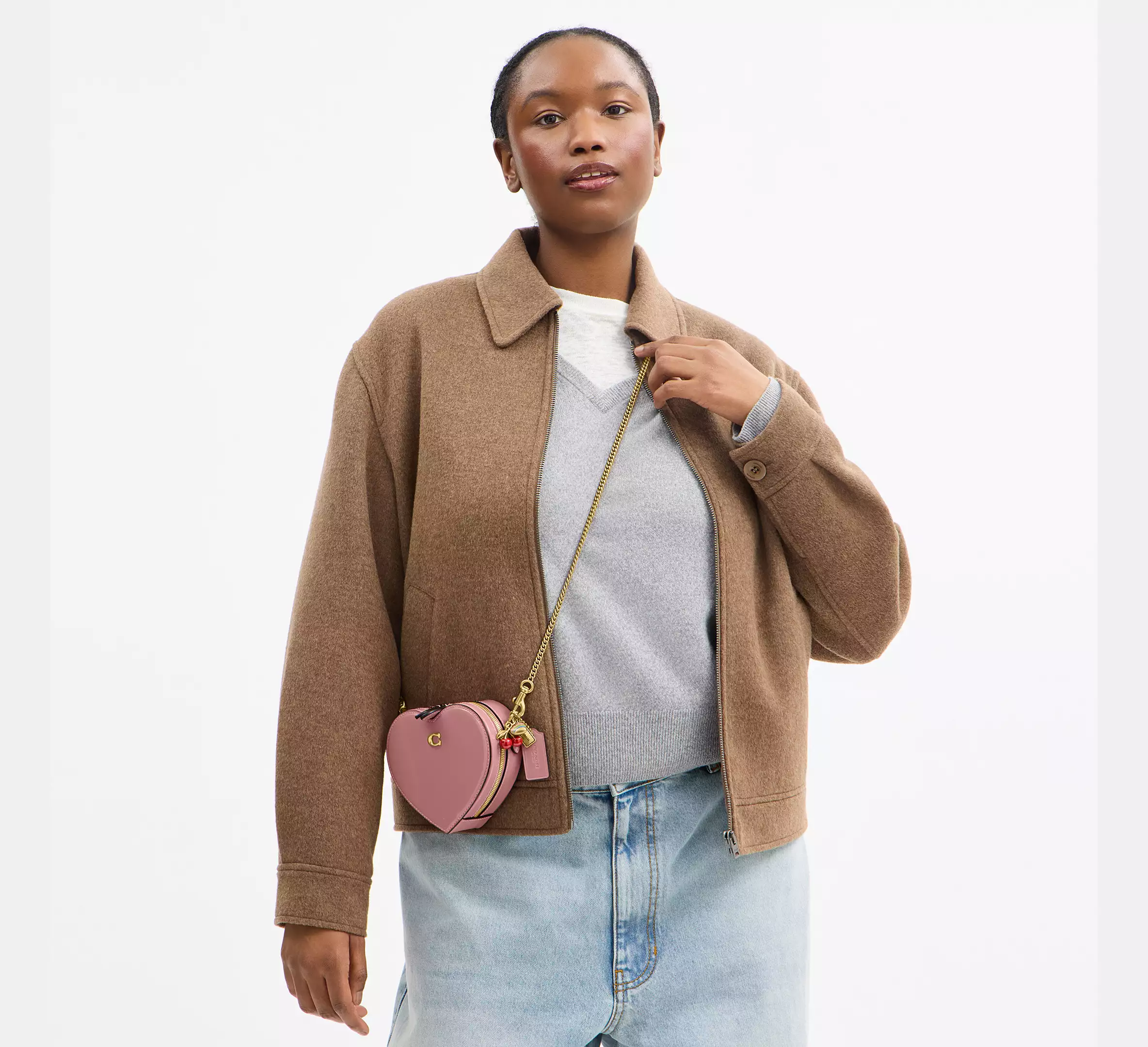 Heart Crossbody Bag 14 With Charms