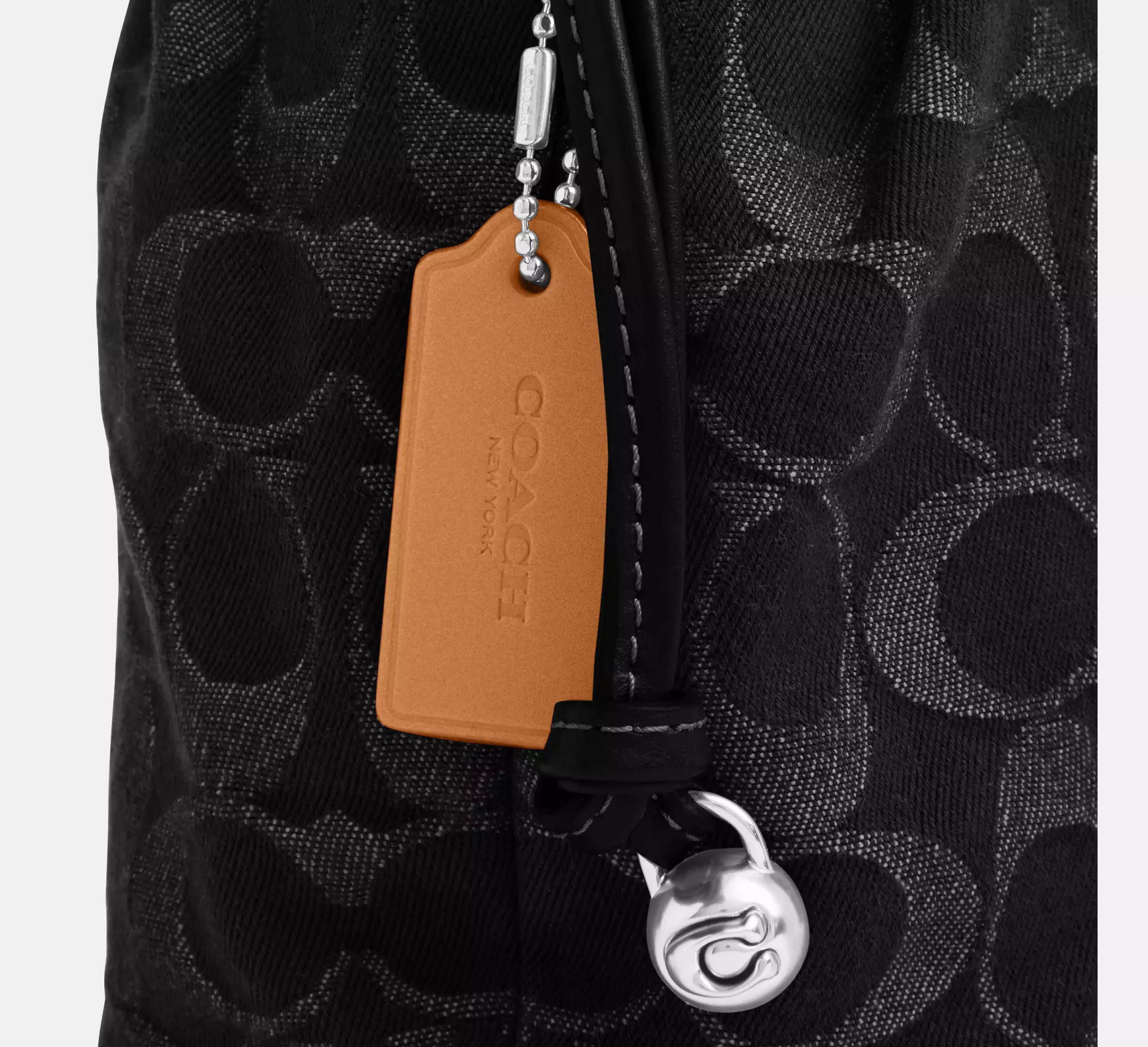 Faye Mini Drawstring Bag In Signature Denim