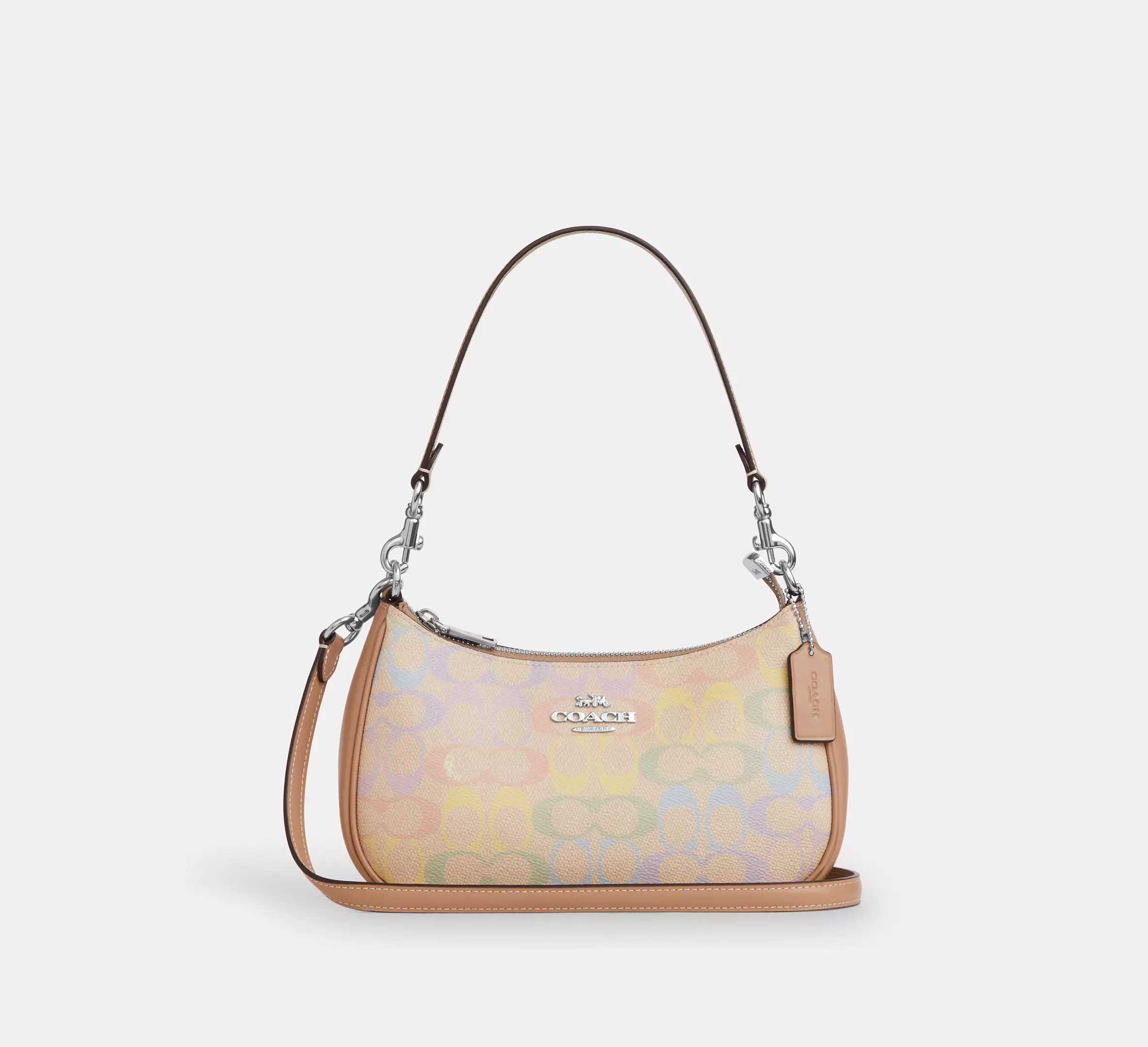 Teri Shoulder Bag In Rainbow Signature Canvas