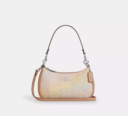Teri Shoulder Bag In Rainbow Signature Canvas