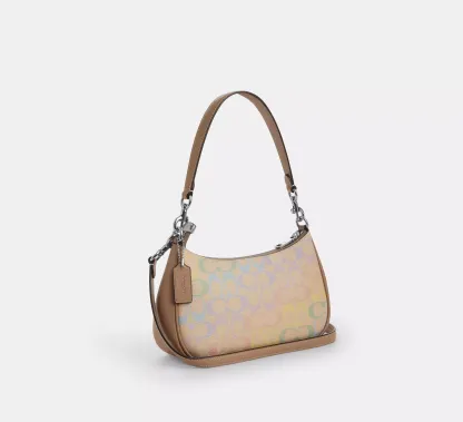 Teri Shoulder Bag In Rainbow Signature Canvas