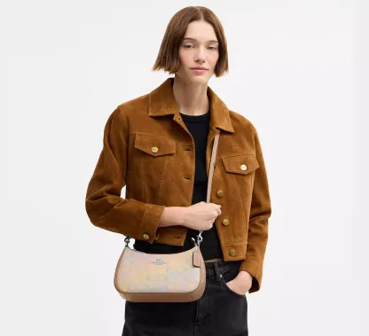 Teri Shoulder Bag In Rainbow Signature Canvas