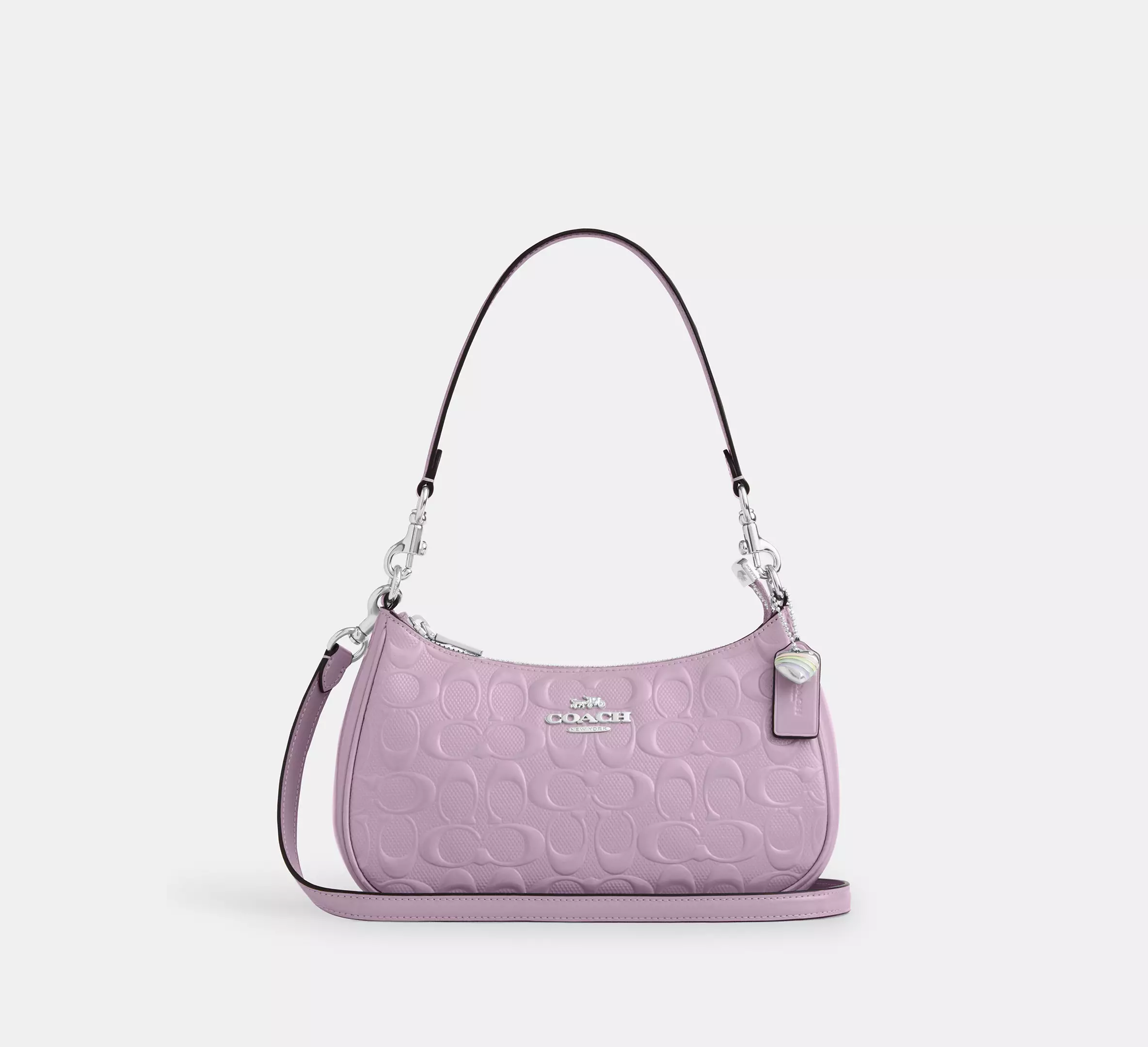 Teri Shoulder Bag In Signature Leather With Heart Charm