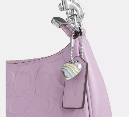 Teri Shoulder Bag In Signature Leather With Heart Charm