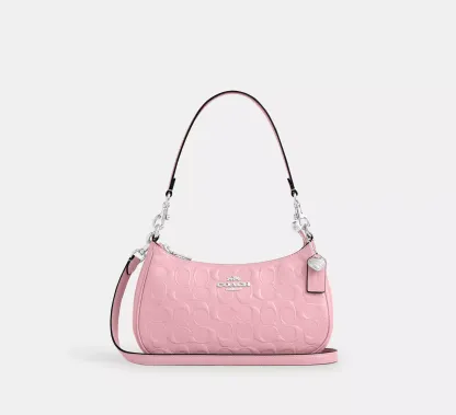 Teri Shoulder Bag In Signature Leather With Heart Charm