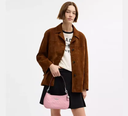 Teri Shoulder Bag In Signature Leather With Heart Charm