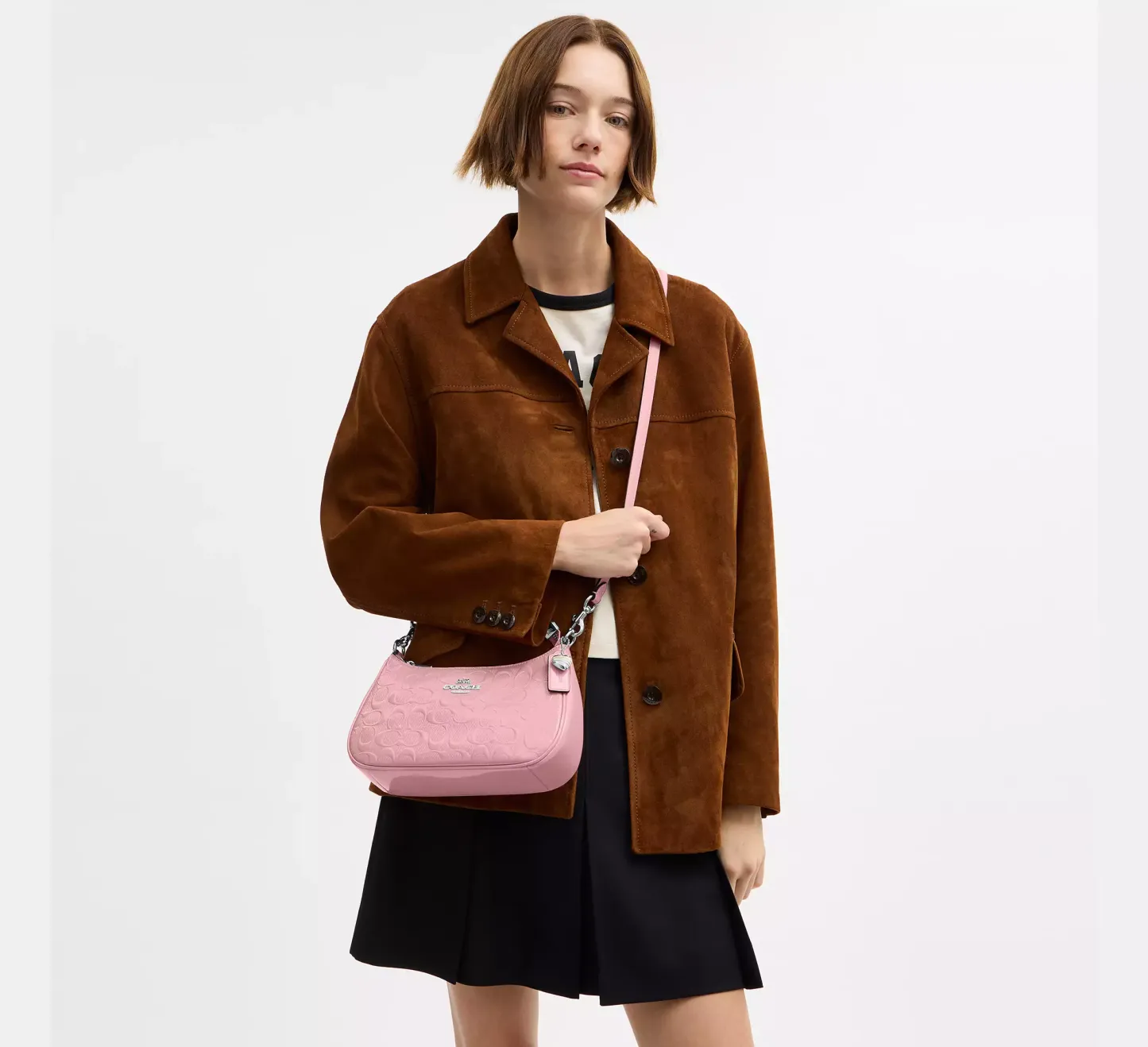 Teri Shoulder Bag In Signature Leather With Heart Charm