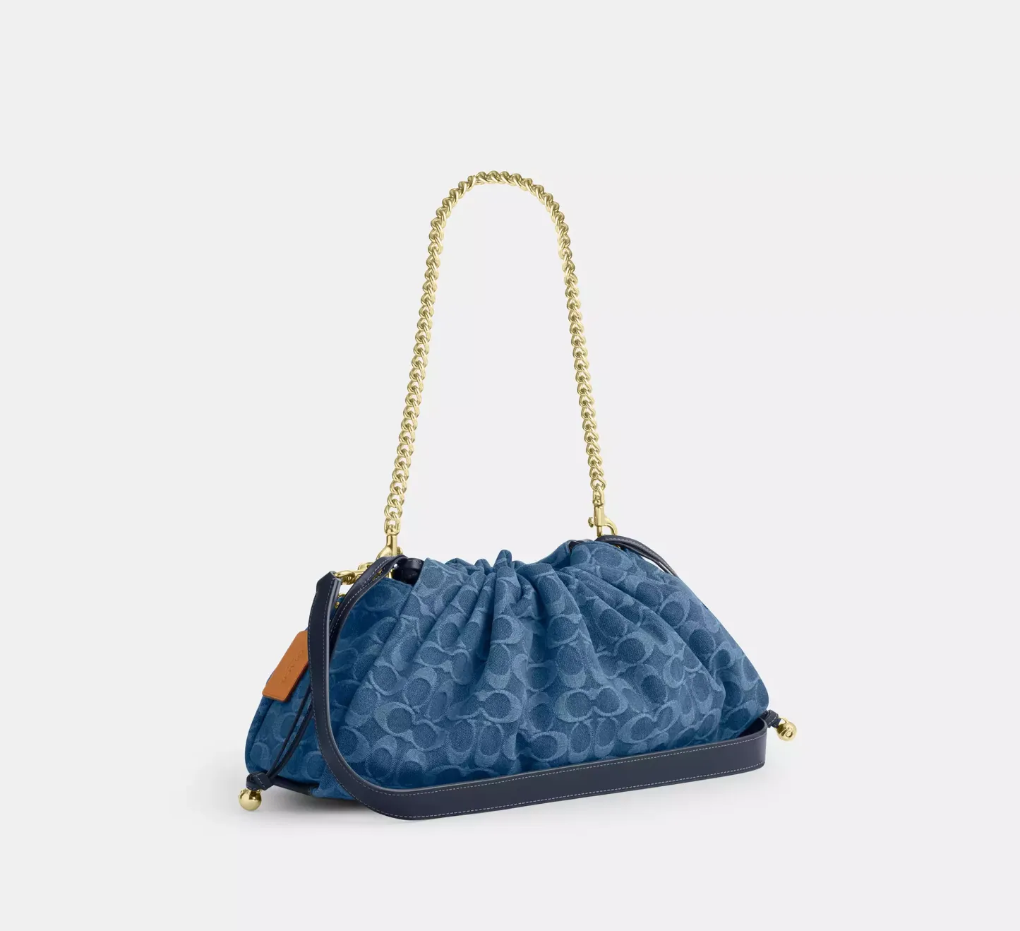 Faye Large Shoulder Bag In Signature Denim