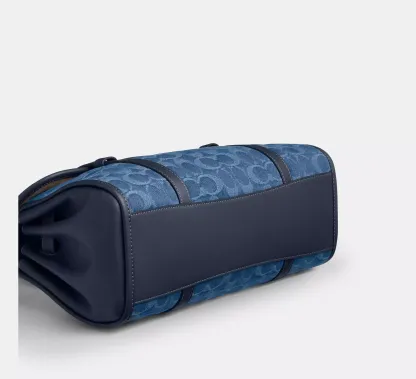 Bridget Flap Shoulder Bag In Signature Denim