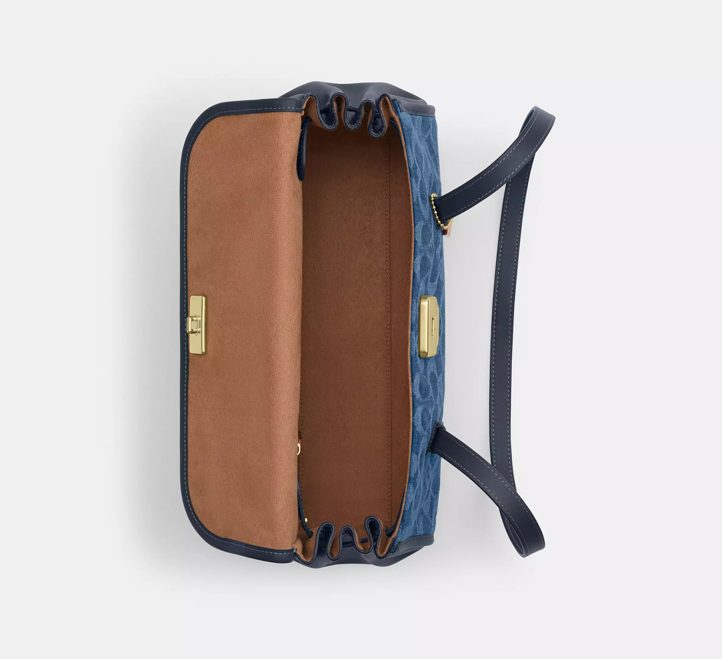 Bridget Flap Shoulder Bag In Signature Denim