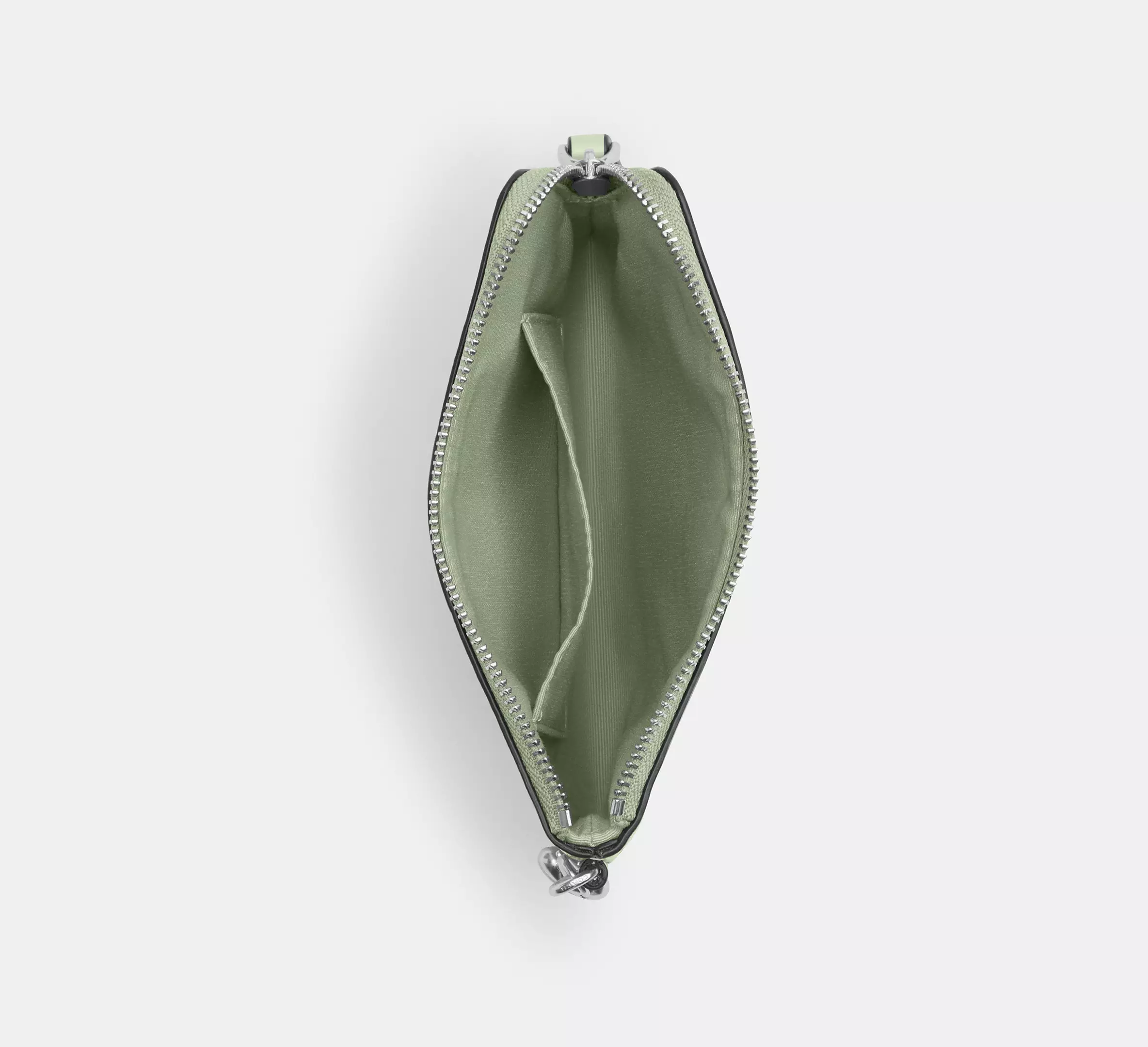 Corner Zip Wristlet In Signature Leather With Heart Charm