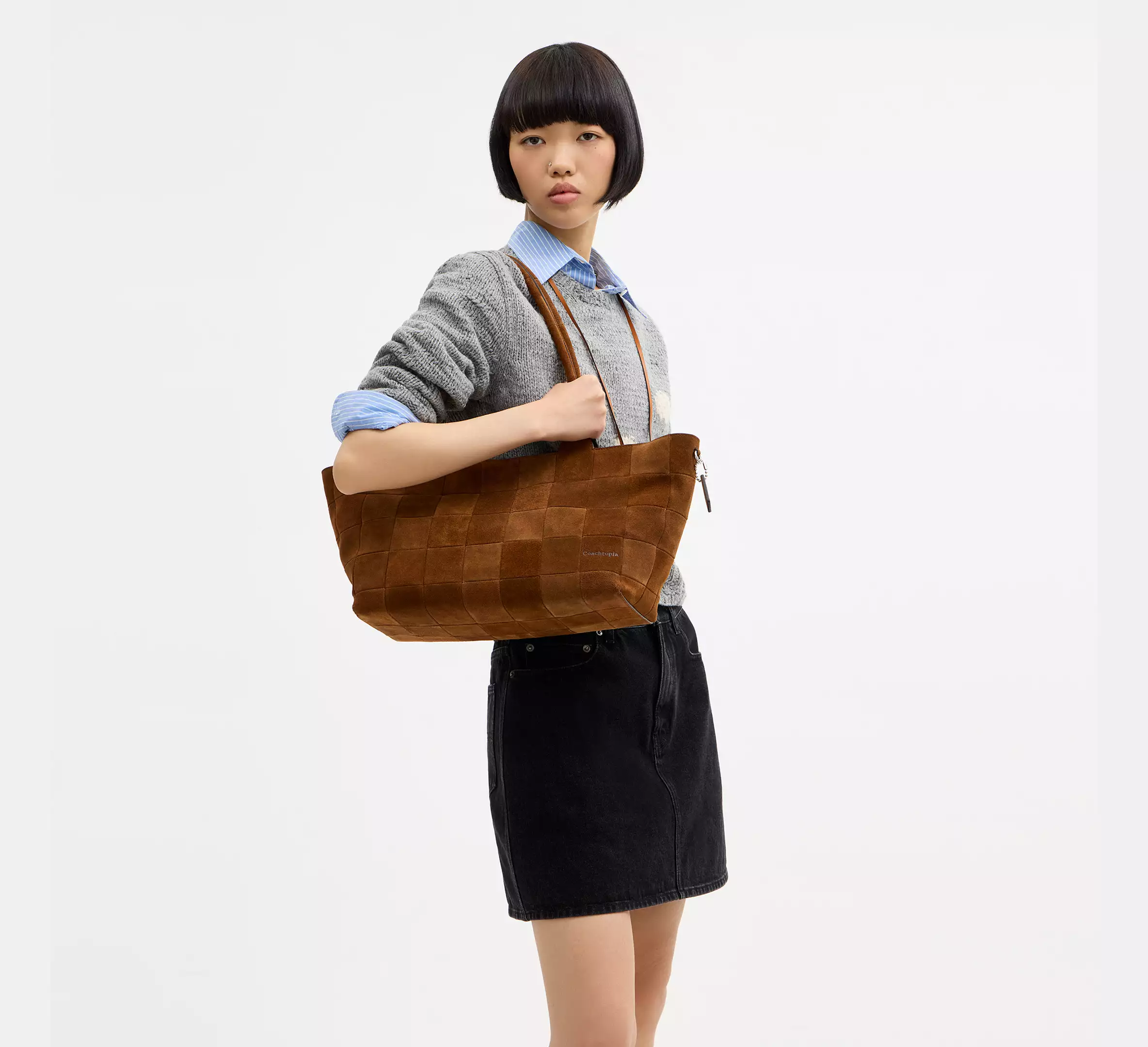 Alter/Ego Large Tote Bag In Upcrafted Suede